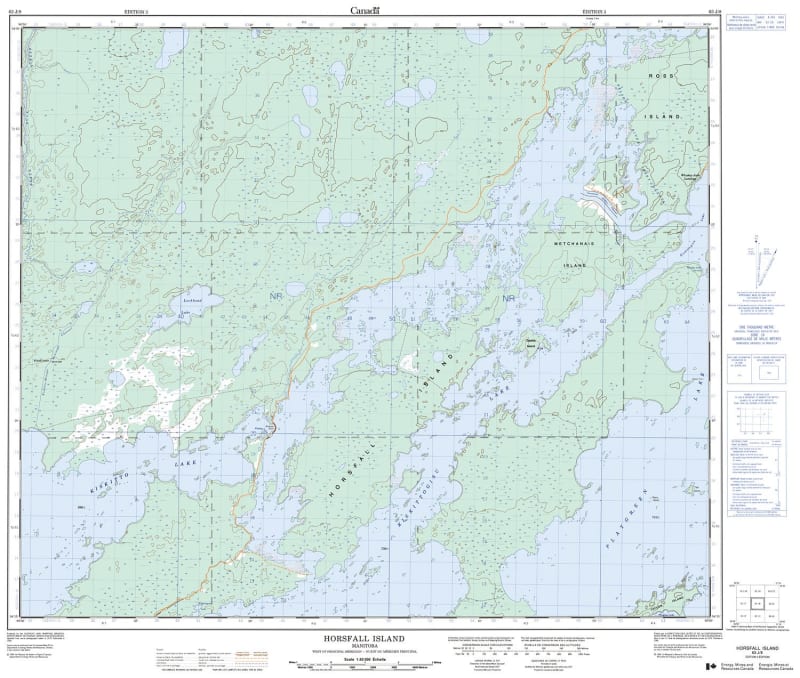 063J08 - HORSFALL ISLAND - Topographic Map