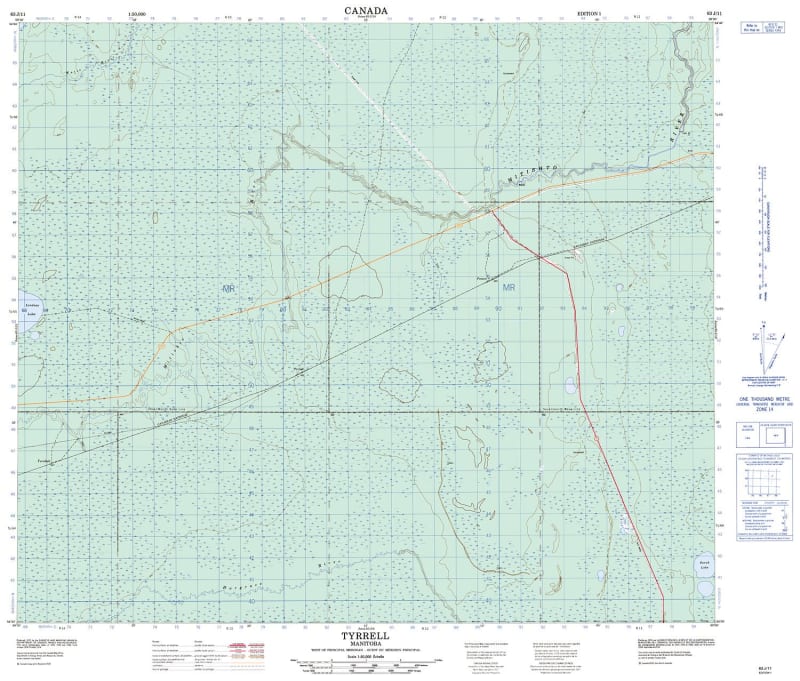 063J11 - TYRRELL - Topographic Map