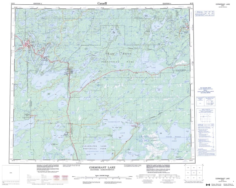063K - CORMORANT LAKE - Topographic Map