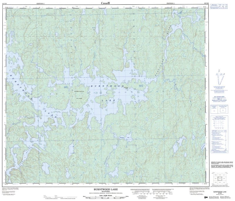 063N08 - BURNTWOOD LAKE - Topographic Map
