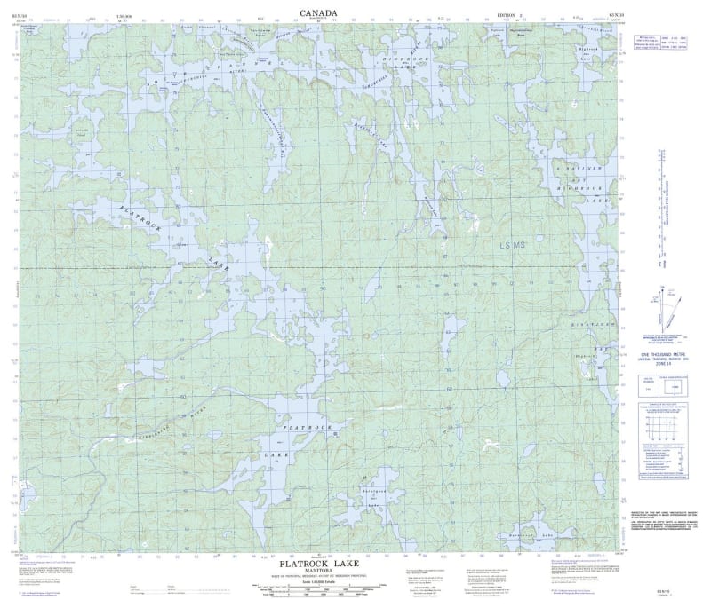 063N10 - FLATROCK LAKE - Topographic Map
