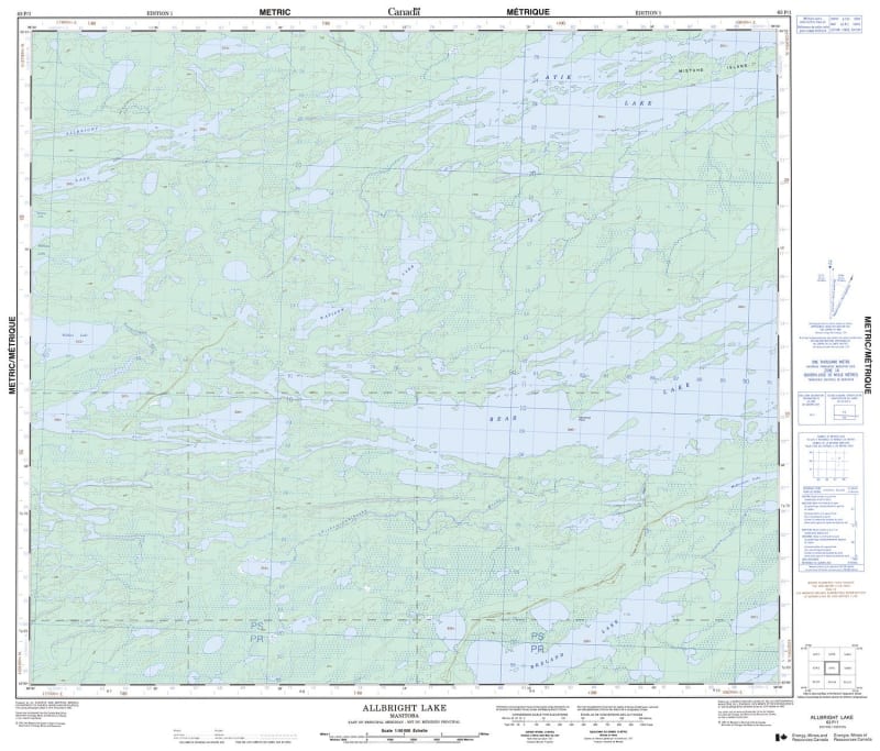 063P01 - ALLBRIGHT LAKE - Topographic Map