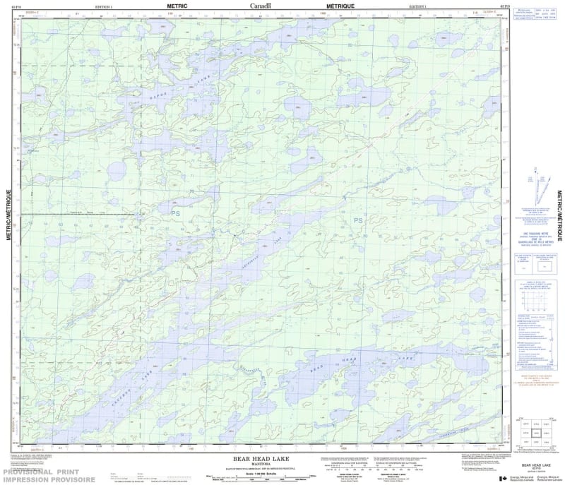 063P09 - BEAR HEAD LAKE - Topographic Map
