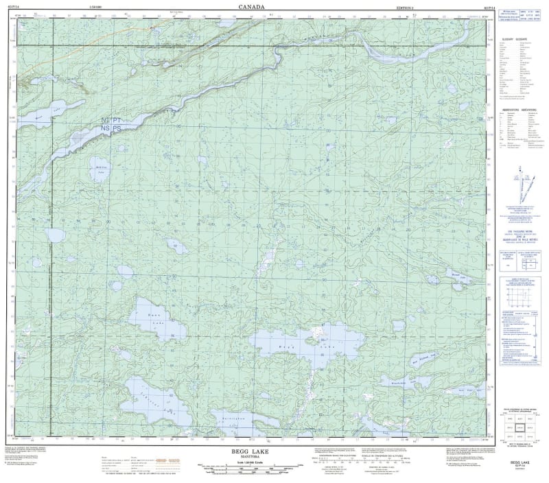 063P14 - BEGG LAKE - Topographic Map