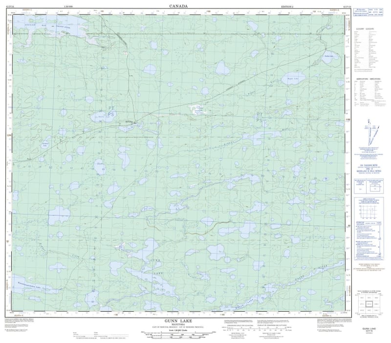 063P16 - GUNN LAKE - Topographic Map