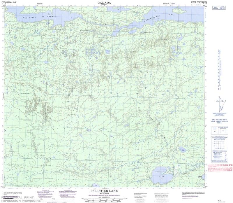 064A07 - PELLETIER LAKE - Topographic Map