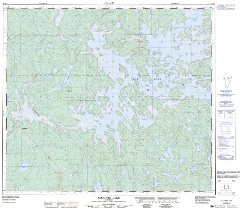 064B04 - GOODWIN LAKE - Topographic Map