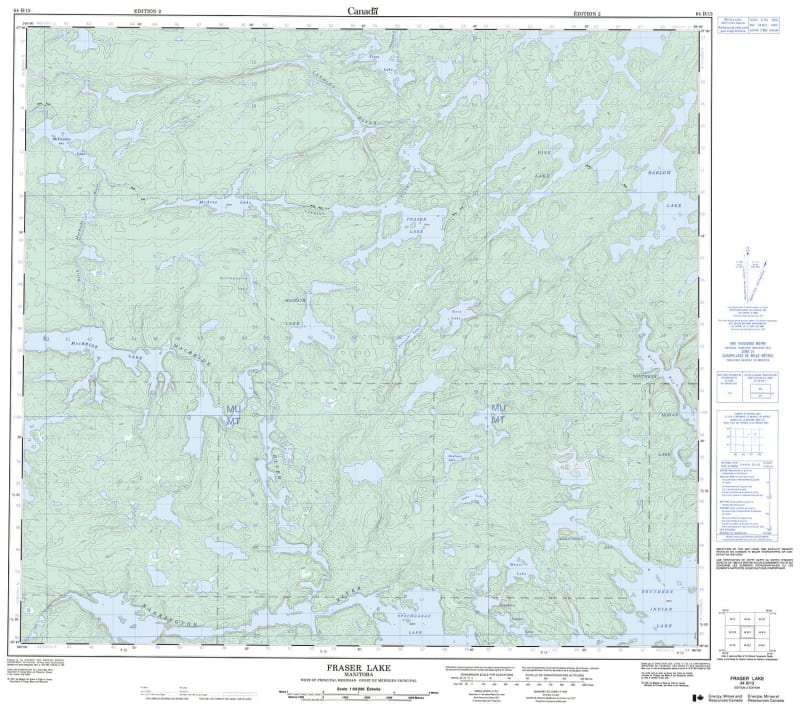 064B13 - FRASER LAKE - Topographic Map