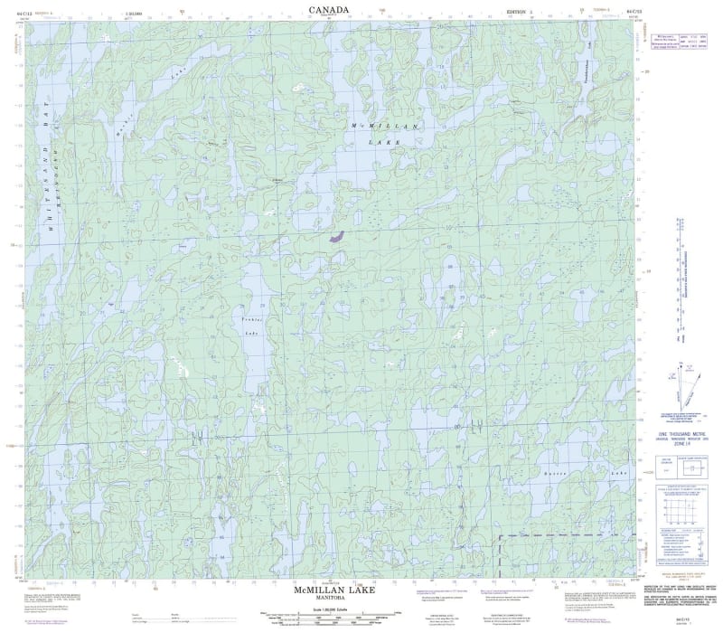 064C13 - MCMILLAN LAKE - Topographic Map