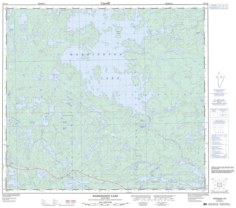 064C16 - BARRINGTON LAKE - Topographic Map
