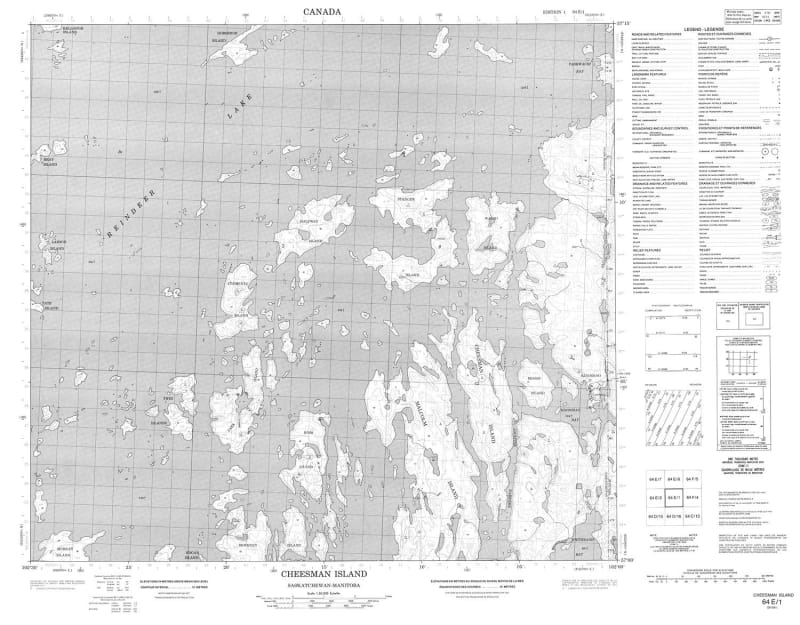 064E01 - CHEESMAN ISLAND - Topographic Map