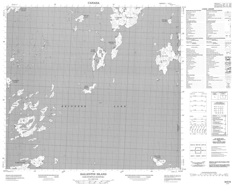 064E09 - BALLENTIN ISLAND - Topographic Map