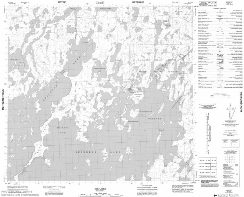 064F13 - BROCHET - Topographic Map