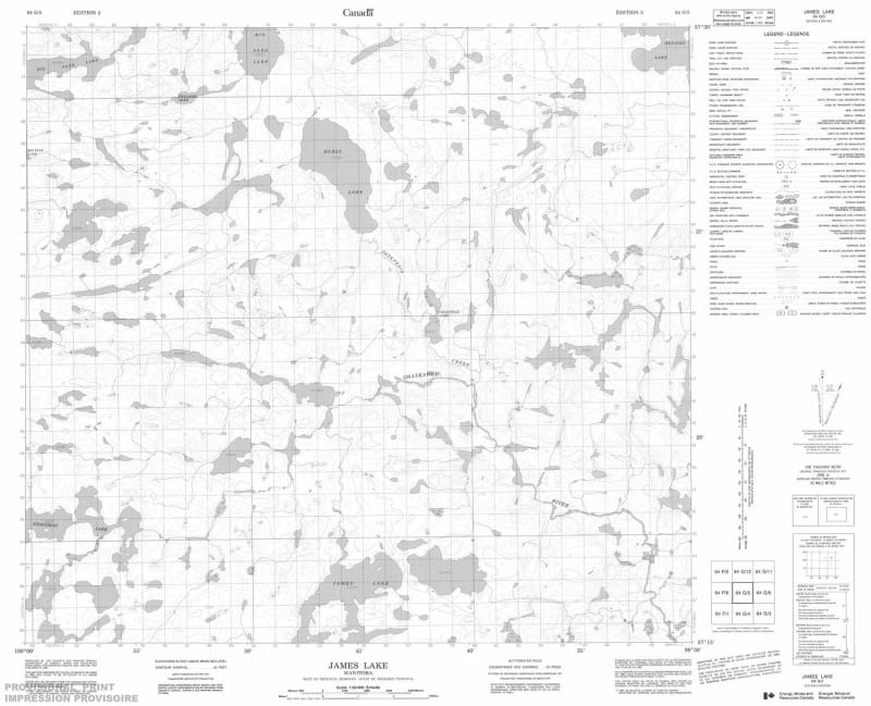 064G05 - JAMES LAKE - Topographic Map