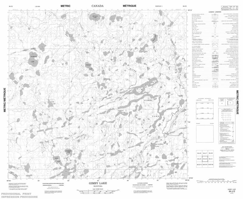064J02 - GIMBY LAKE - Topographic Map
