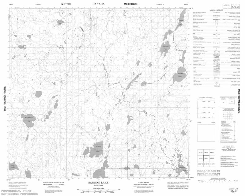 064J03 - SAMSON LAKE - Topographic Map