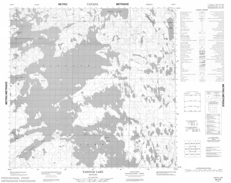 064J09 - TADOULE LAKE - Topographic Map