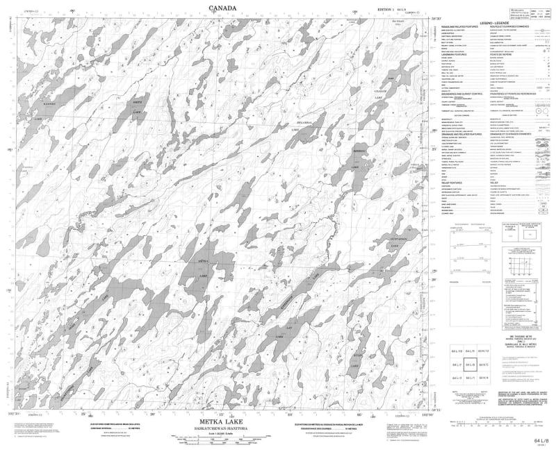 064L08 - METKA LAKE - Topographic Map