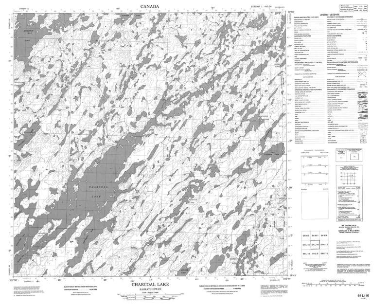 064L16 - CHARCOAL LAKE - Topographic Map
