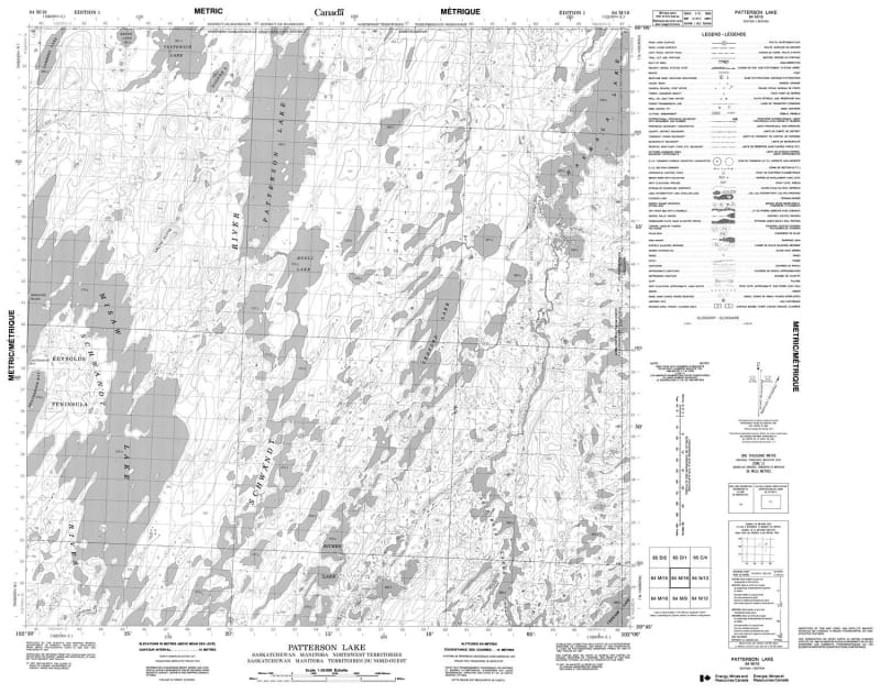 064M16 - PATTERSON LAKE - Topographic Map