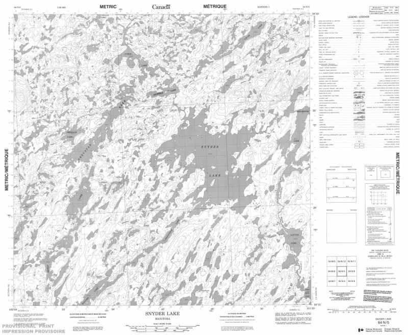 064N05 - SNYDER LAKE - Topographic Map