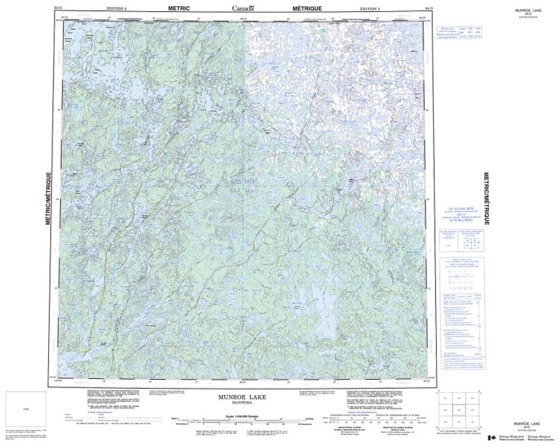 064O - MUNROE LAKE - Topographic Map