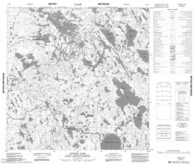 064P15 - VICKERY LAKE - Topographic Map
