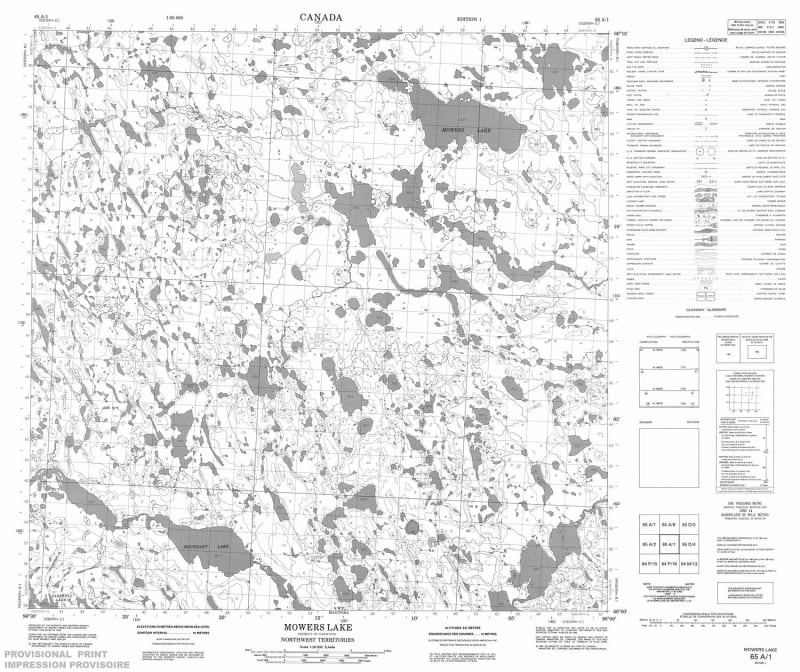 065A01 - MOWERS LAKE - Topographic Map
