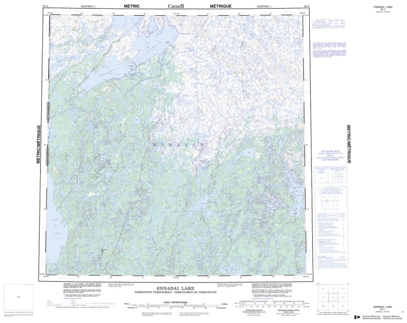 065C - ENNADAI LAKE - Topographic Map