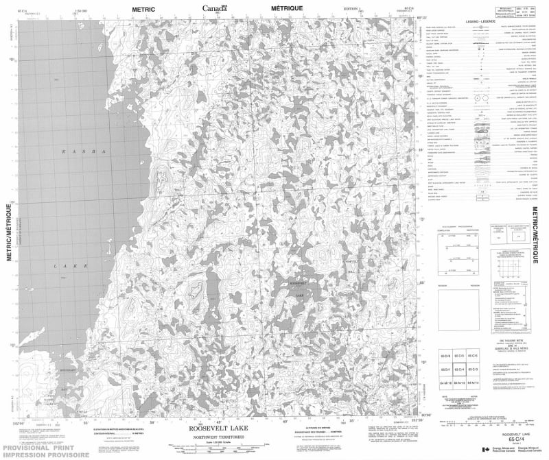 065C04 - ROOSEVELT LAKE - Topographic Map