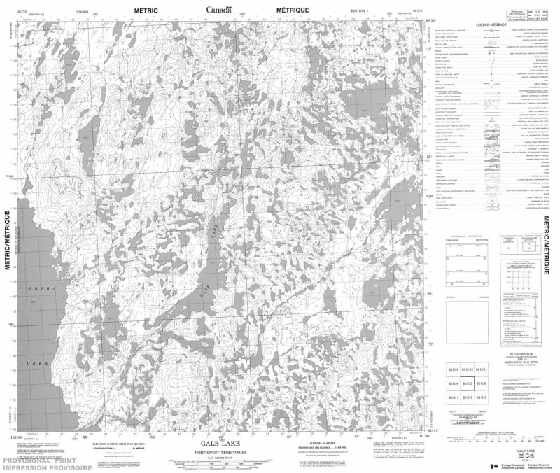 065C05 - GALE LAKE - Topographic Map