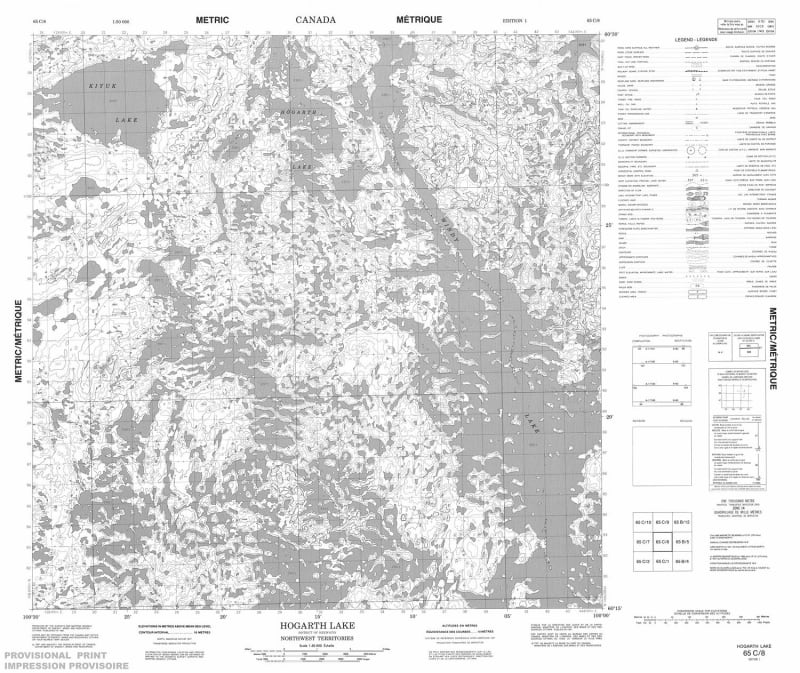 065C08 - HOGARTH LAKE - Topographic Map