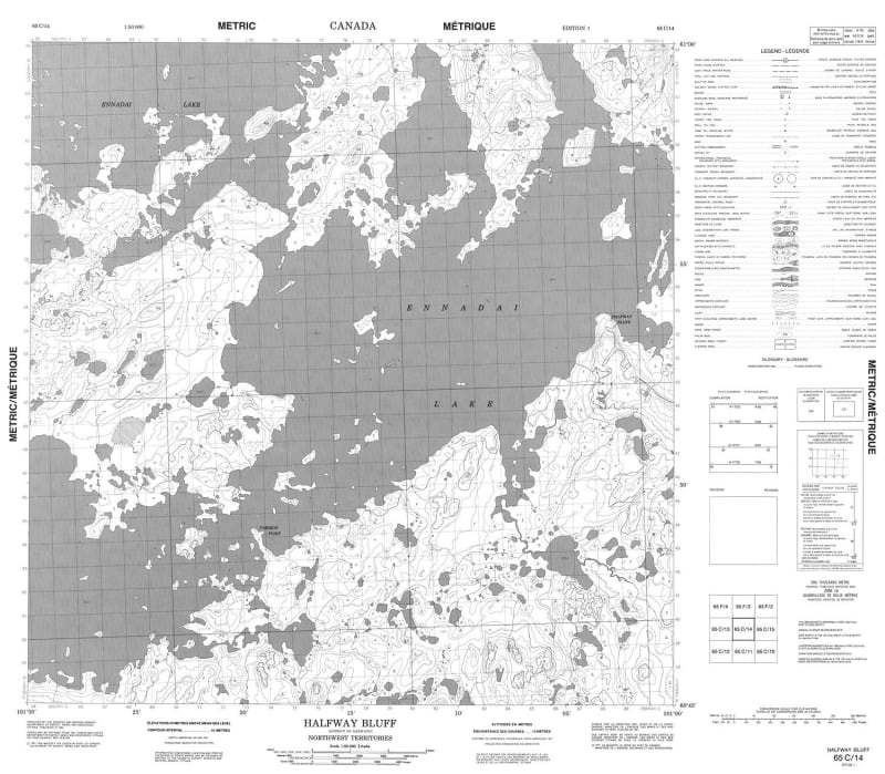 065C14 - HALFWAY BLUFF - Topographic Map