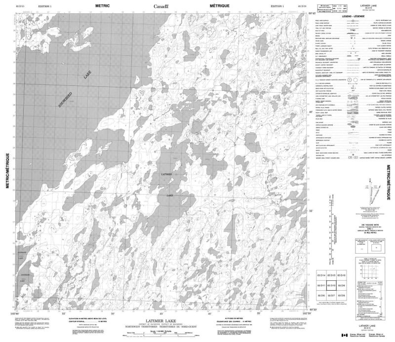 065D10 - LATIMER LAKE - Topographic Map