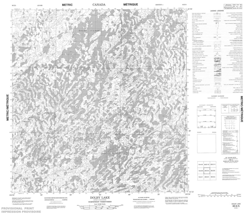 065E05 - DOLBY LAKE - Topographic Map