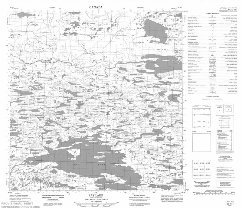 065H01 - RAY LAKE - Topographic Map
