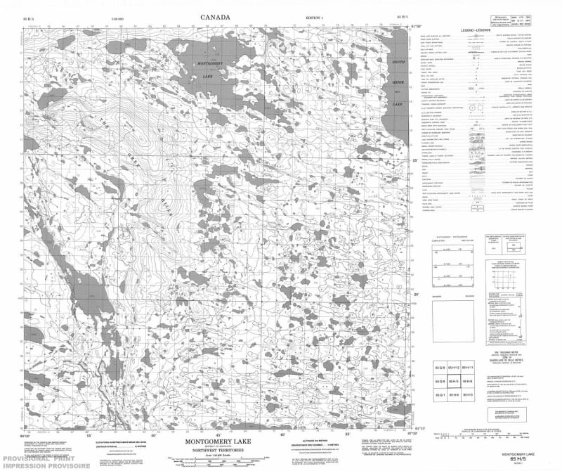 065H05 - MONTGOMERY LAKE - Topographic Map
