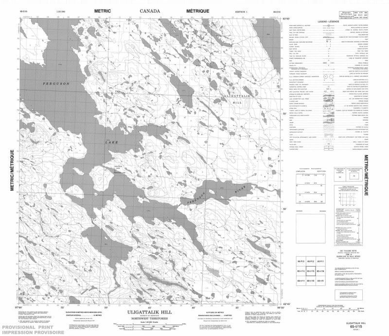 065I15 - ULIGATTALIK HILL - Topographic Map