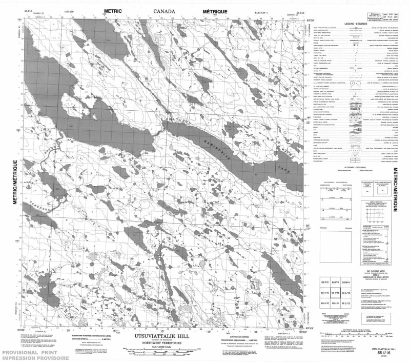 065I16 - UTSUVIATTALIK HILL - Topographic Map