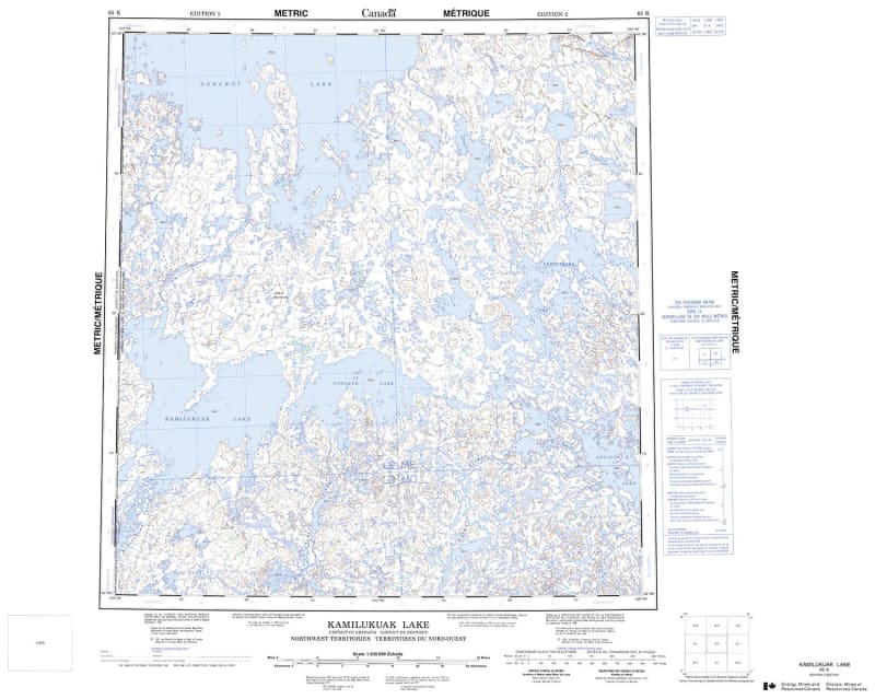 065K - KAMILUKUAK LAKE - Topographic Map