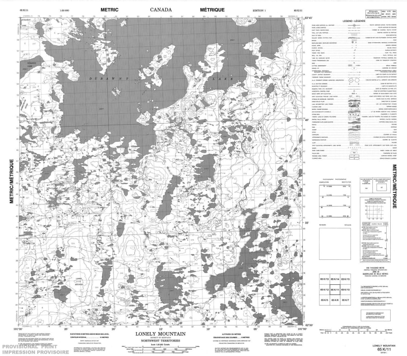 065K11 - LONELY MOUNTAIN - Topographic Map