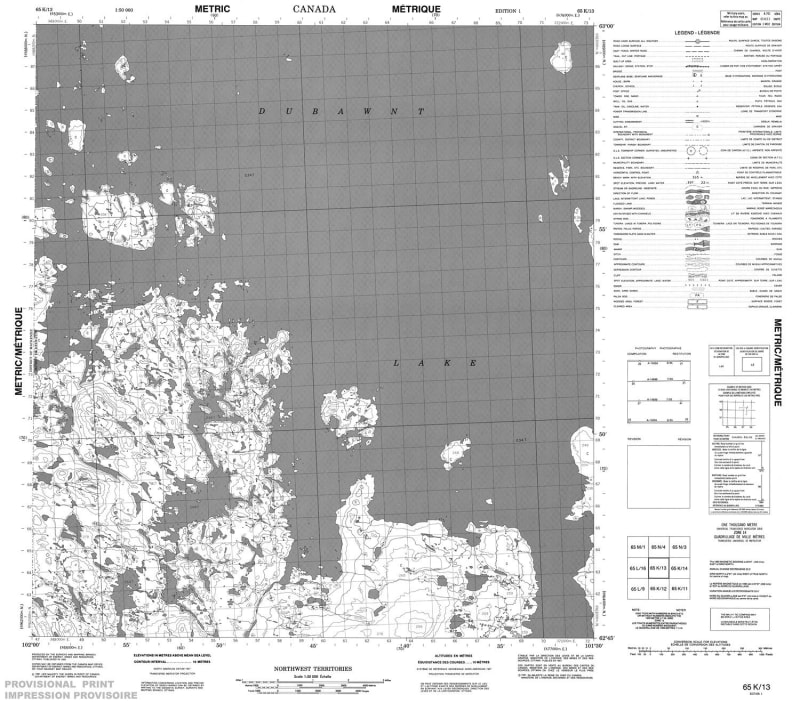 065K13 - NO TITLE - Topographic Map