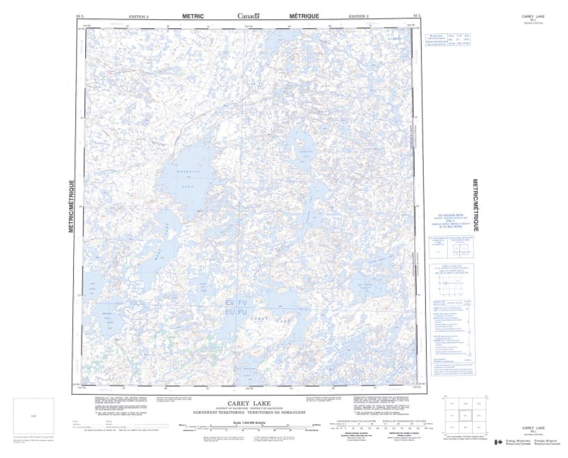 065L - CAREY LAKE - Topographic Map