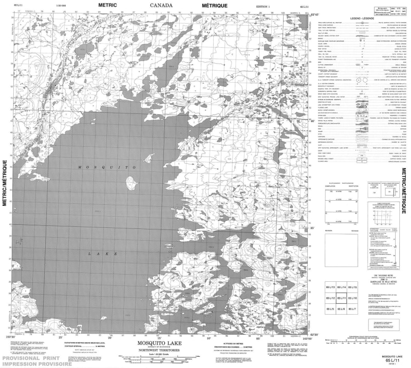 065L11 - MOSQUITO LAKE - Topographic Map