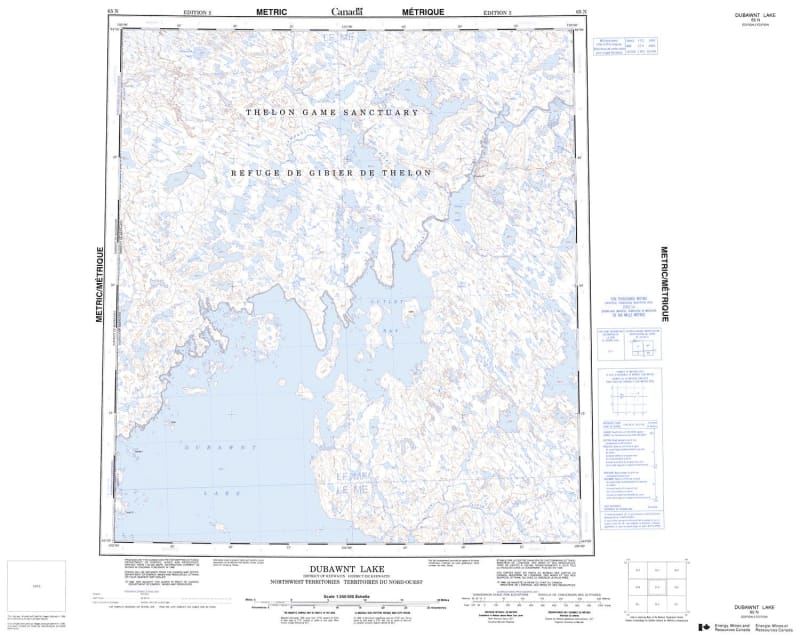 065N - DUBAWNT LAKE - Topographic Map