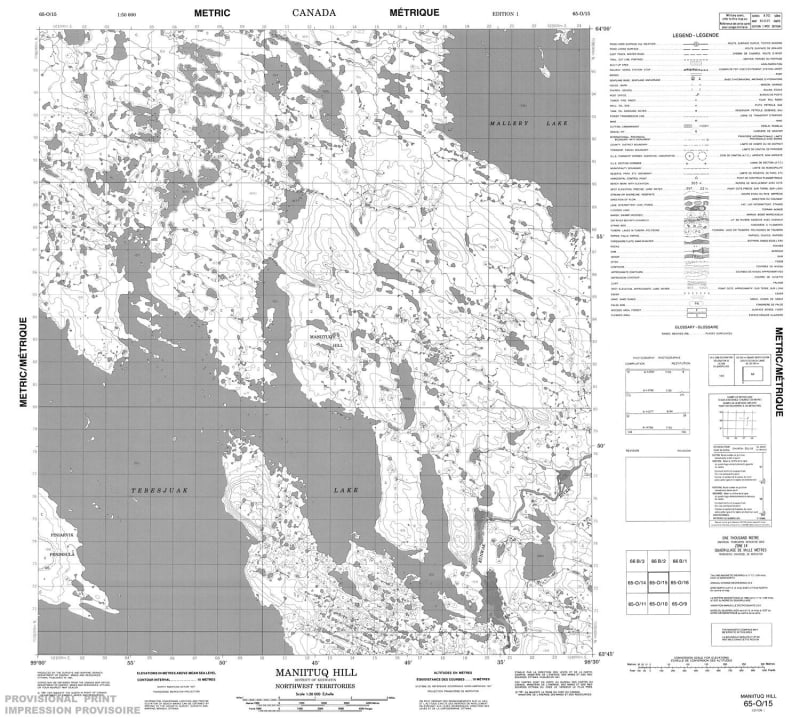 065O15 - MANIITUQ HILL - Topographic Map
