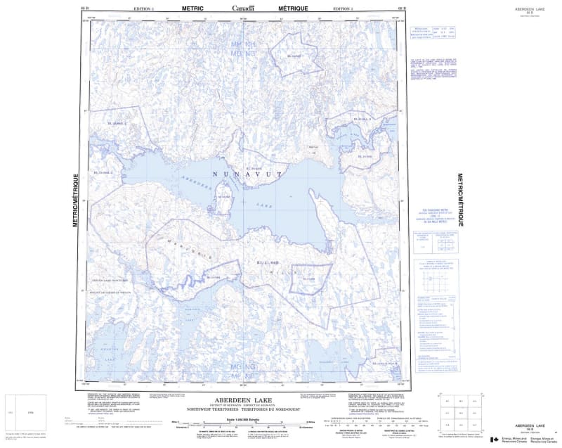 066B - ABERDEEN LAKE - Topographic Map