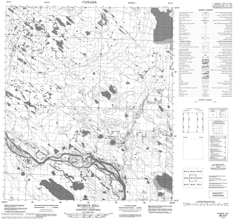 066D07 - MUSKOX HILL - Topographic Map