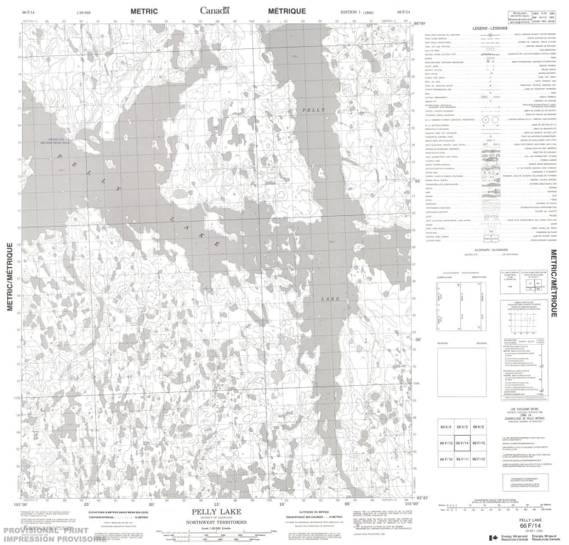 066F14 - PELLY LAKE - Topographic Map