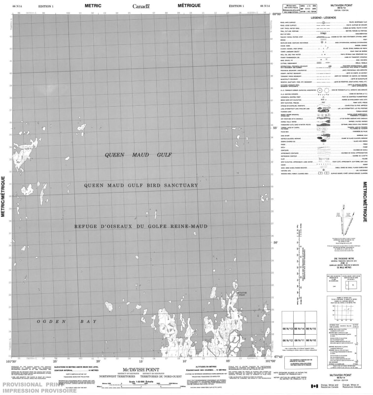 066N14 - MCTAVISH POINT - Topographic Map